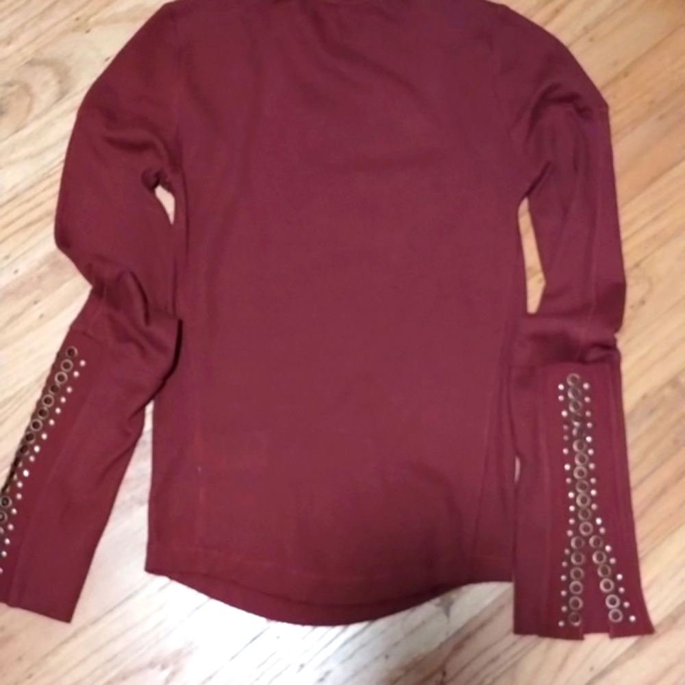 NWT Free People A Little Unruly Top in Red Jasper Sz S Free shipping👍 - Picture 9 of 12